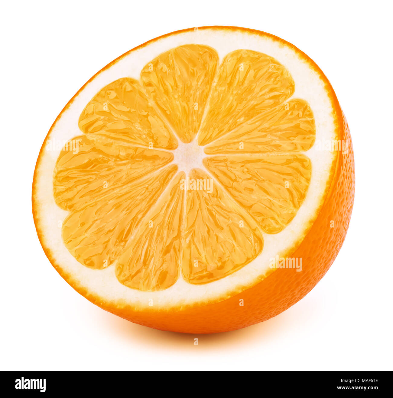 Perfectly retouched sliced half of orange fruit solated on the white  background with clipping path. One of the best isolated oranges halves  slices tha Stock Photo - Alamy
