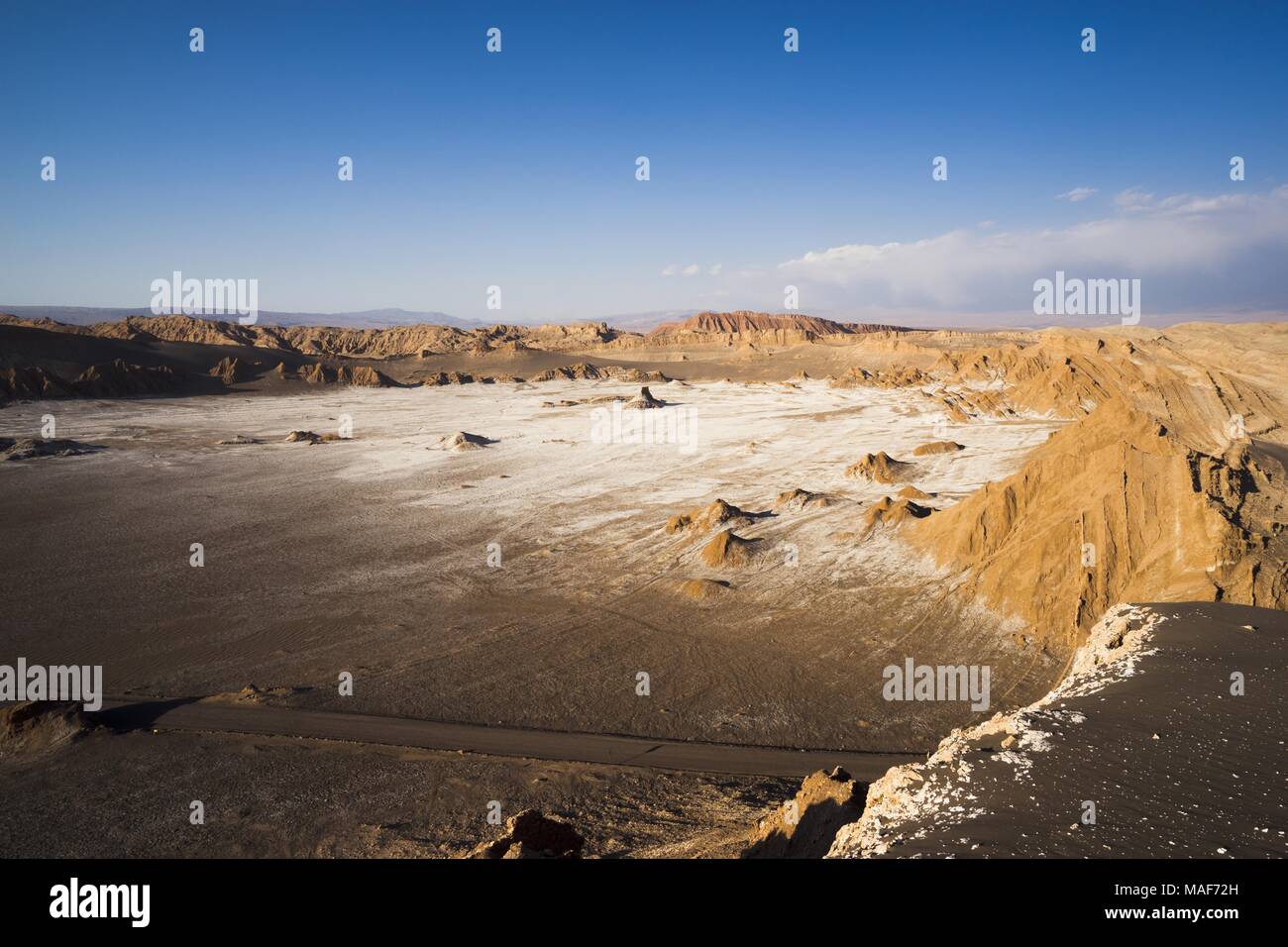 geological rock formations of Valle de la Luna in Atacama desert, Chile Stock Photo