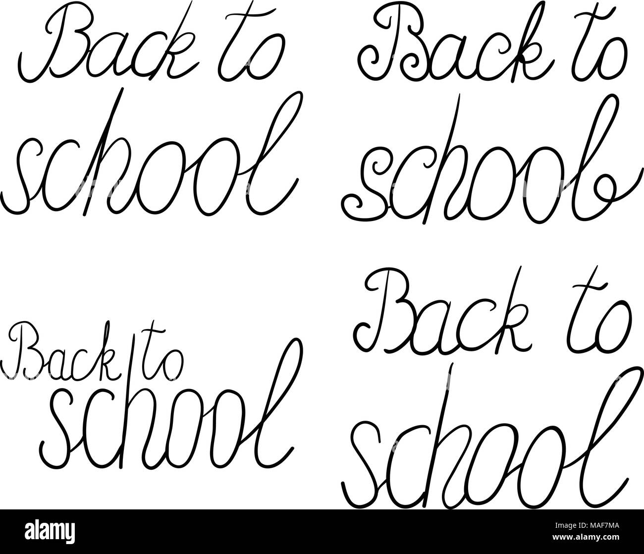 Back to school - lettering calligraphy phrase Vector Image