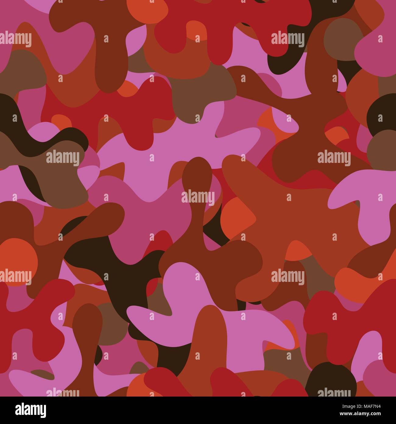 abstract vector chaotic spotted seamless pattern - orange, pink and green Stock Vector