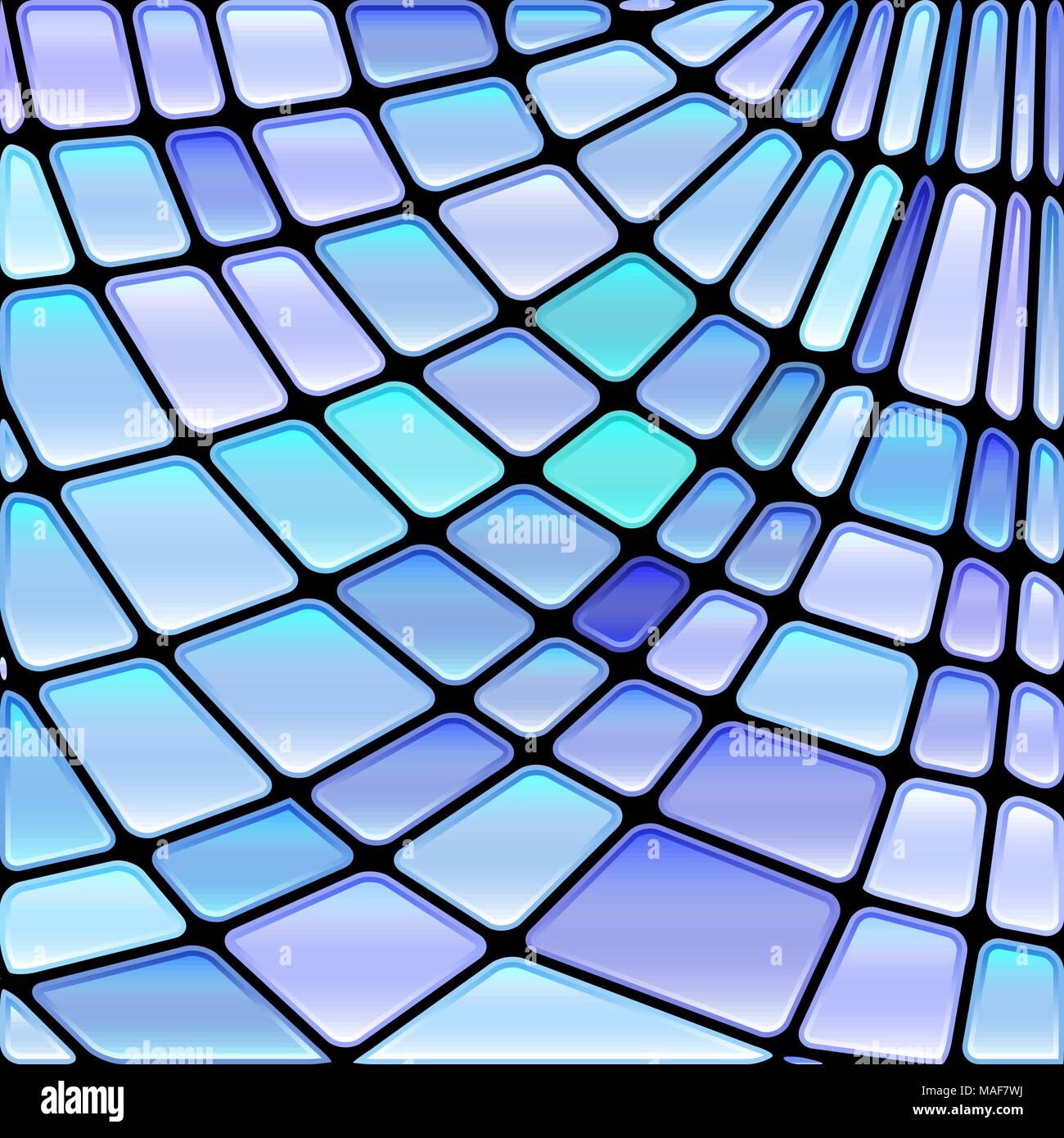 abstract vector stained-glass mosaic background - light blue and violet ...