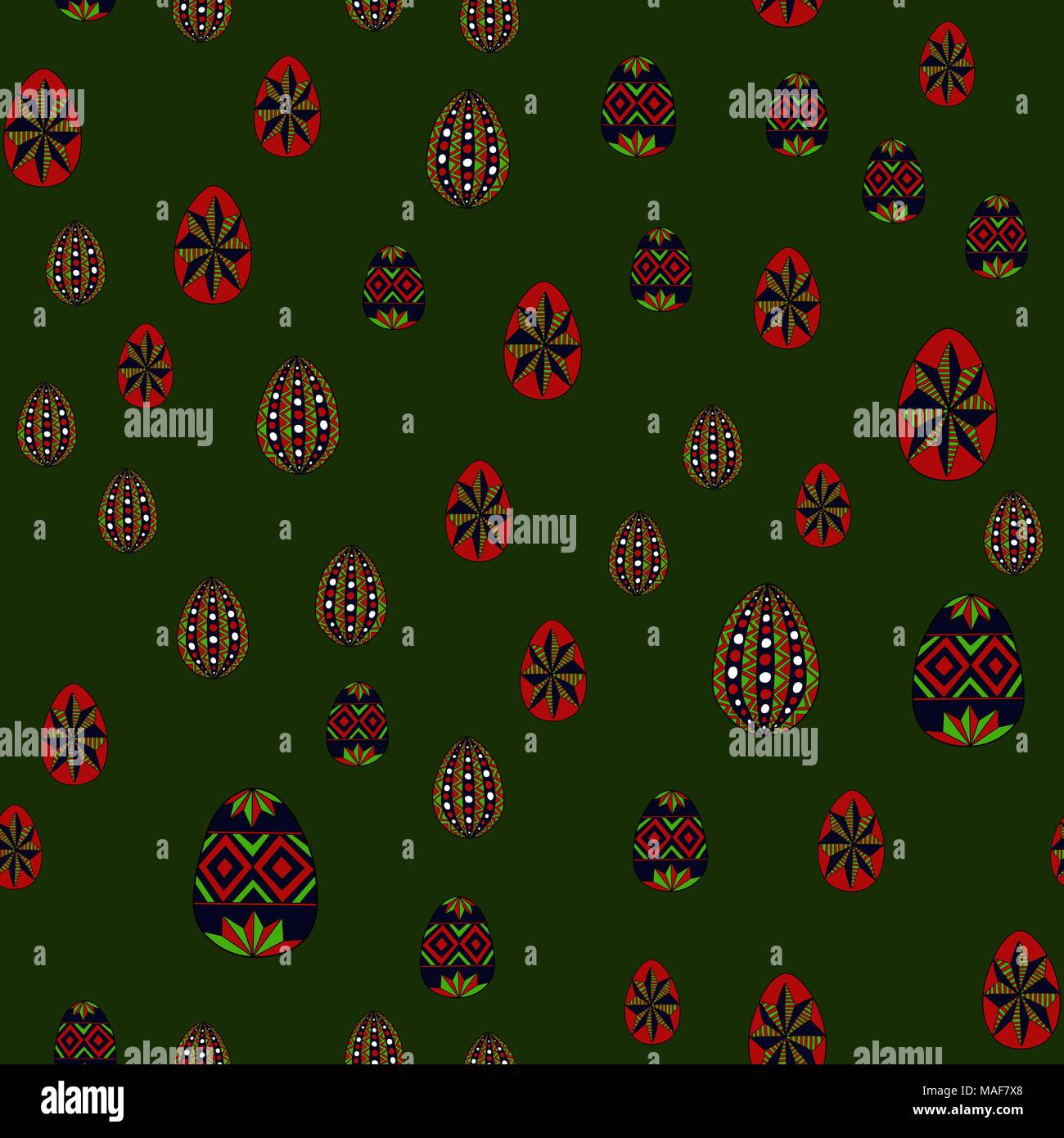 doodle vector easter eggs chaotic seamless pattern Stock Vector Image ...