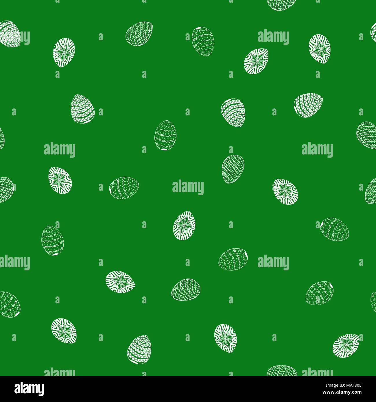 doodle vector easter eggs chaotic seamless pattern Stock Vector Image ...