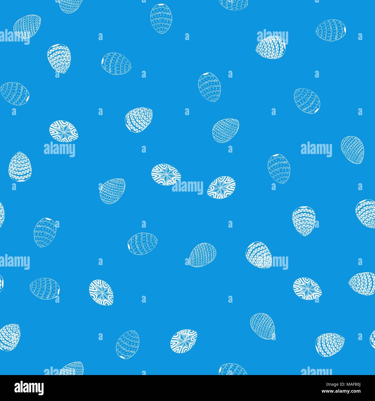 doodle vector easter eggs chaotic seamless pattern Stock Vector Image ...