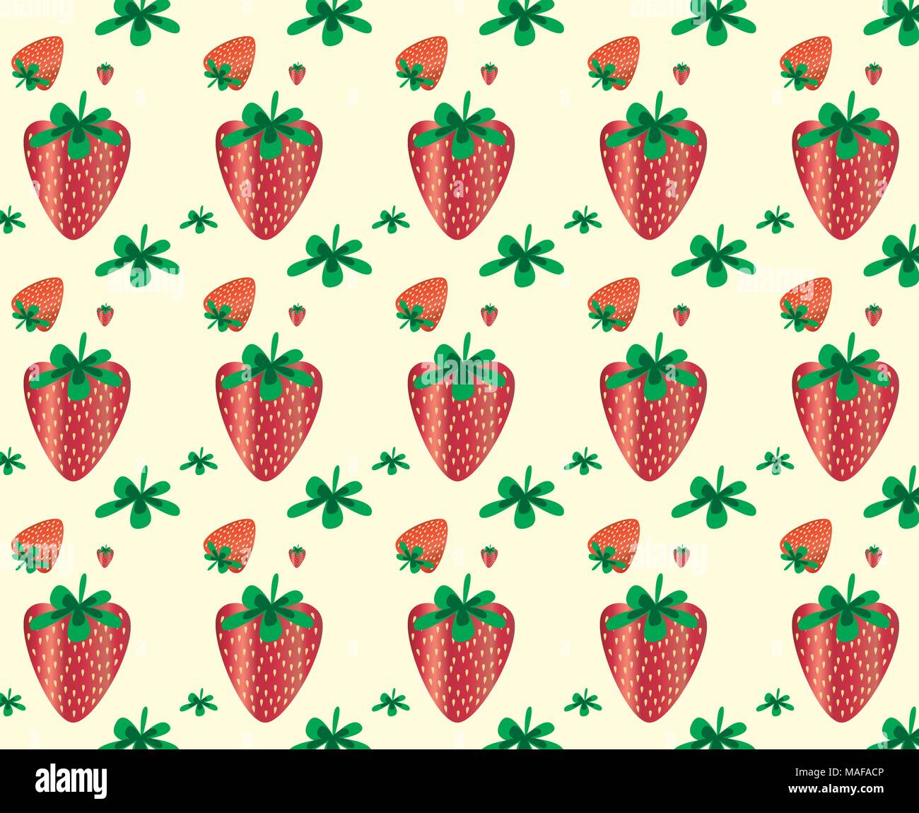 Seamless strawberry pattern background vector and illustration Stock ...