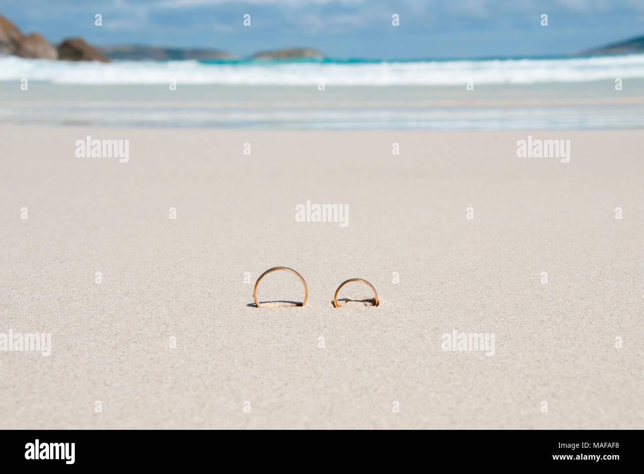 Wedding Rings On Beach Stock Photo 178587788 Alamy