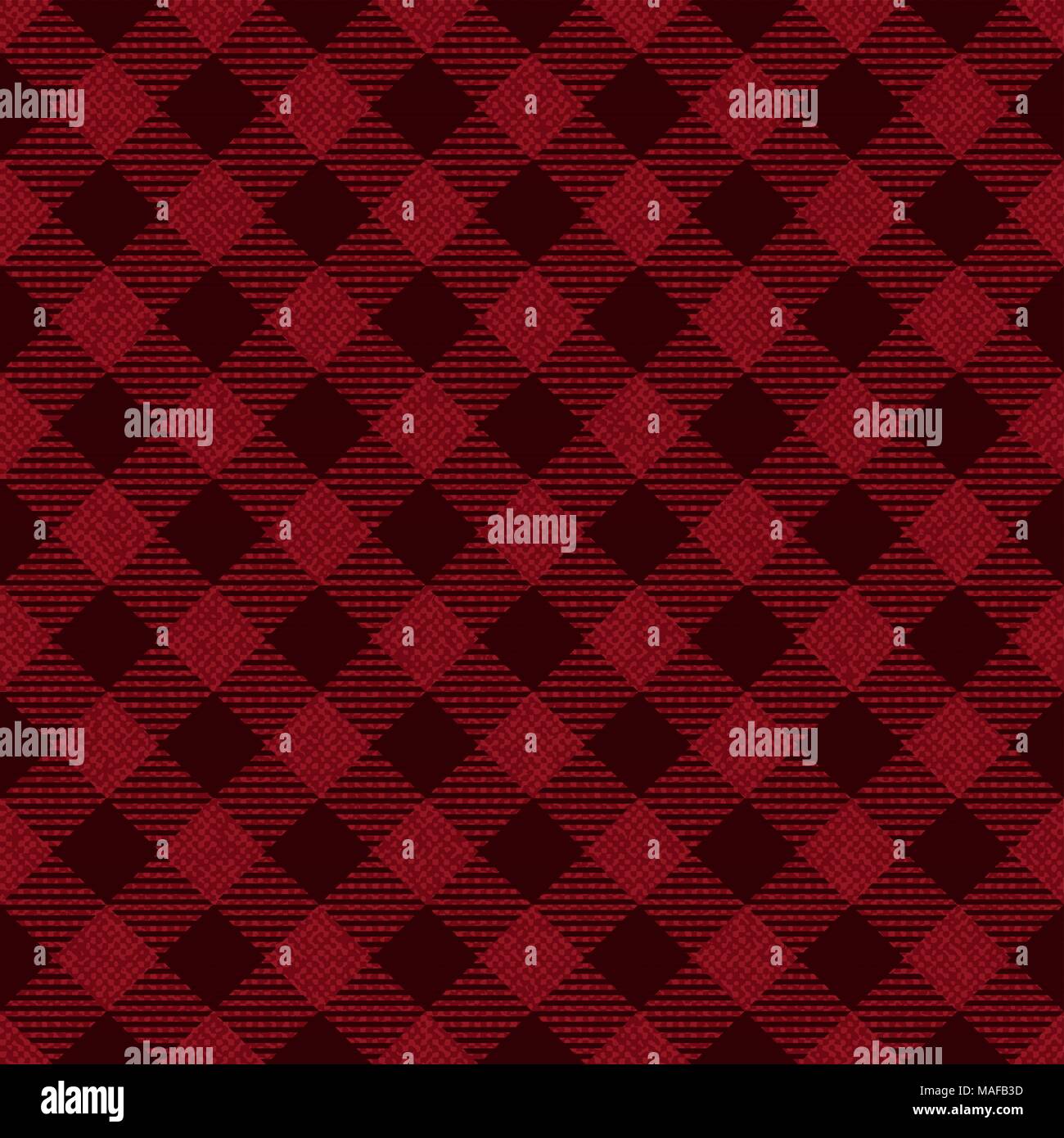 Red and black checkered fabric pattern background Stock Vector Image