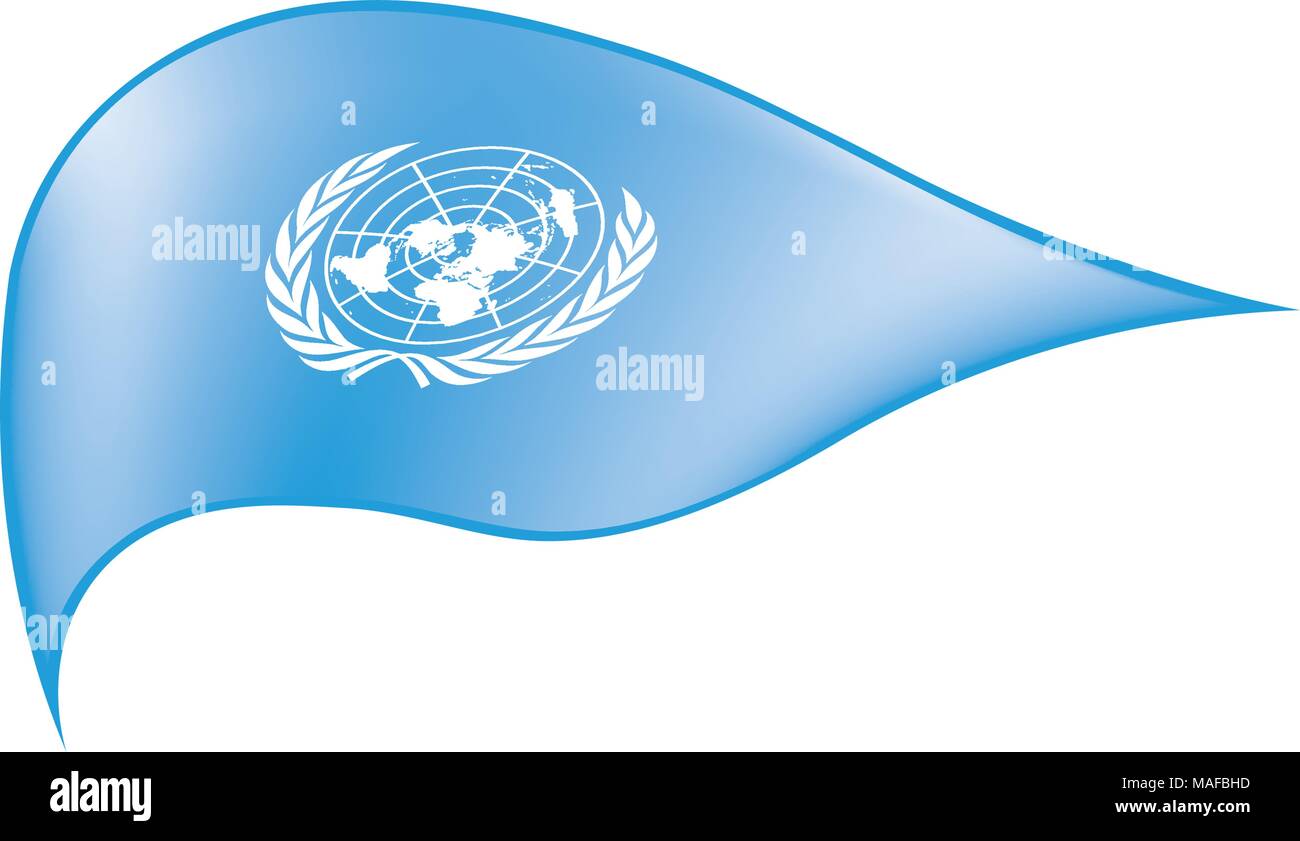 UN flag, vector illustration Stock Vector