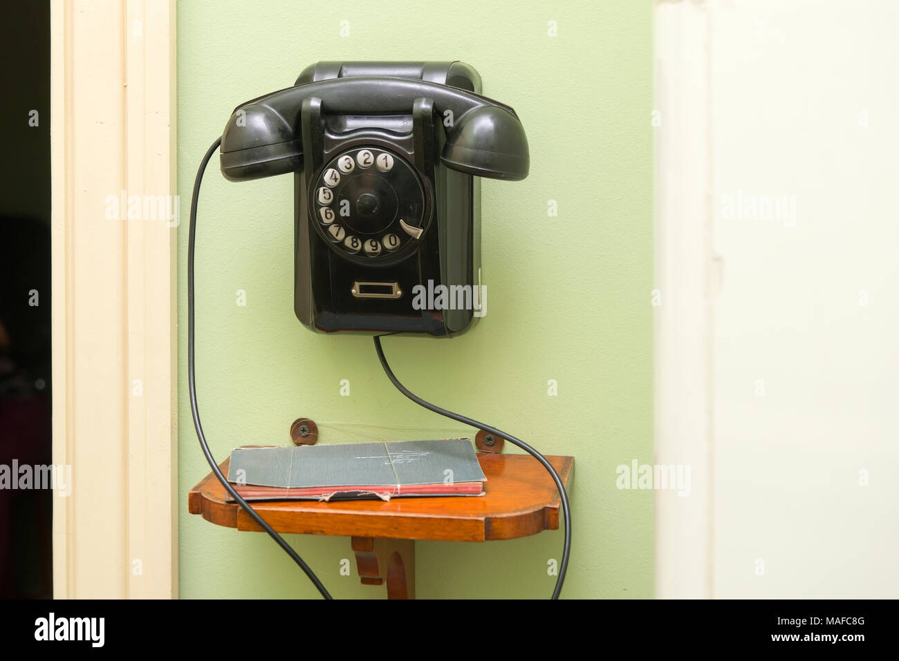 Vintage wall telephone hi-res stock photography and images - Alamy
