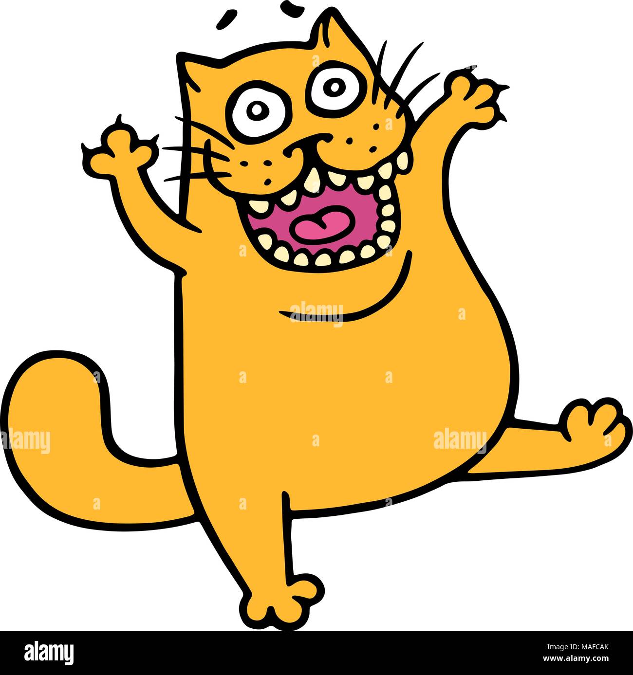 cute cartoon angry cat Stock Vector Image & Art - Alamy