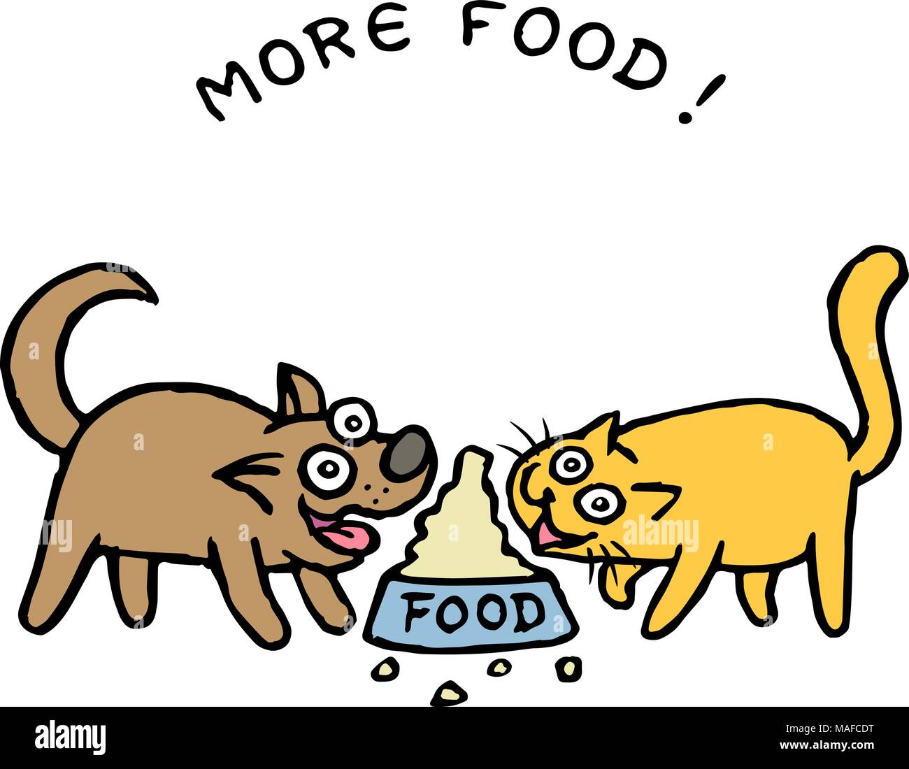 Dog eating bacon Stock Vector Images Alamy