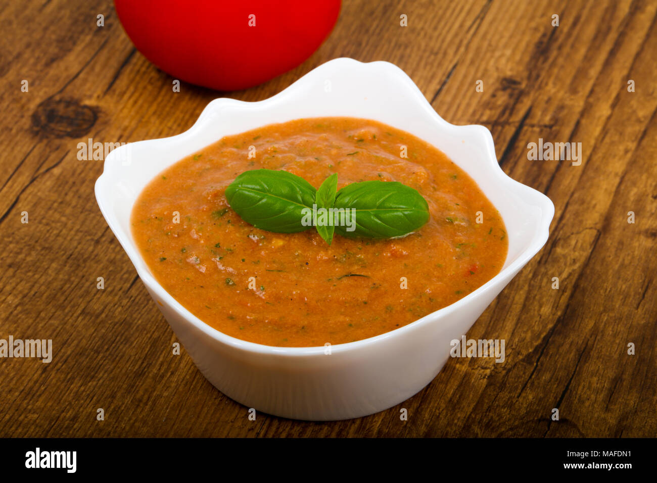 Cold tomato soup Gazpacho Stock Photo - Alamy