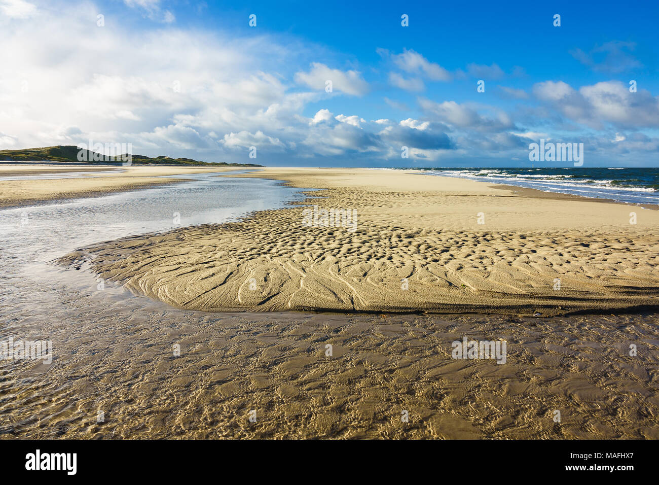 Beach on the North Sea island Amrum, Germany. Stock Photo