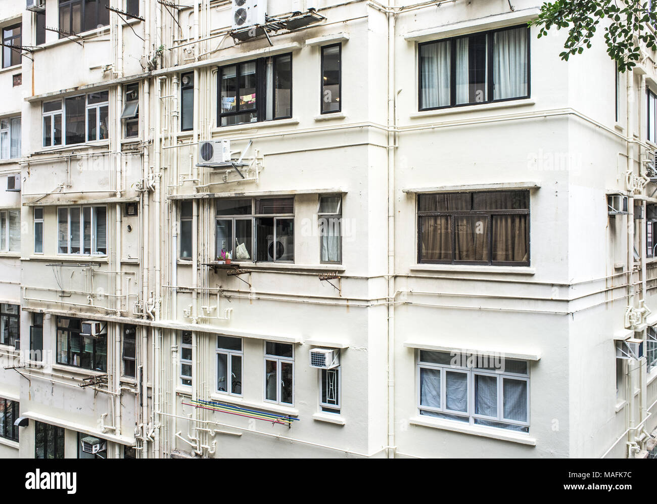 Apartment building in Hong Kong Stock Photo