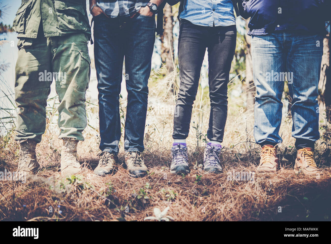 Close up view hikers legs hi-res stock photography and images - Alamy