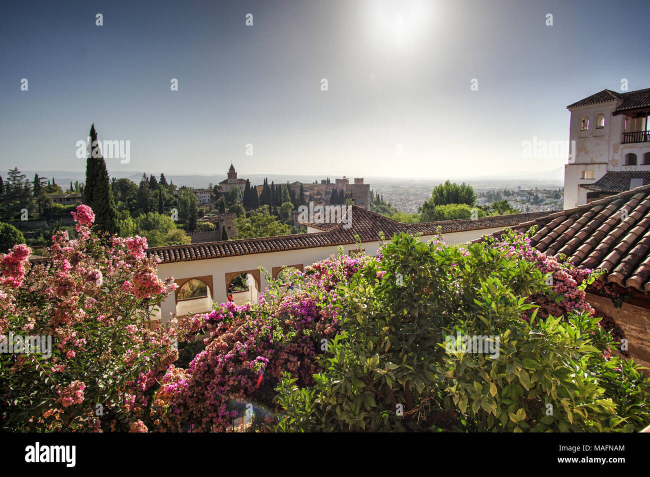 Spanish villa garden Stock Photo - Alamy