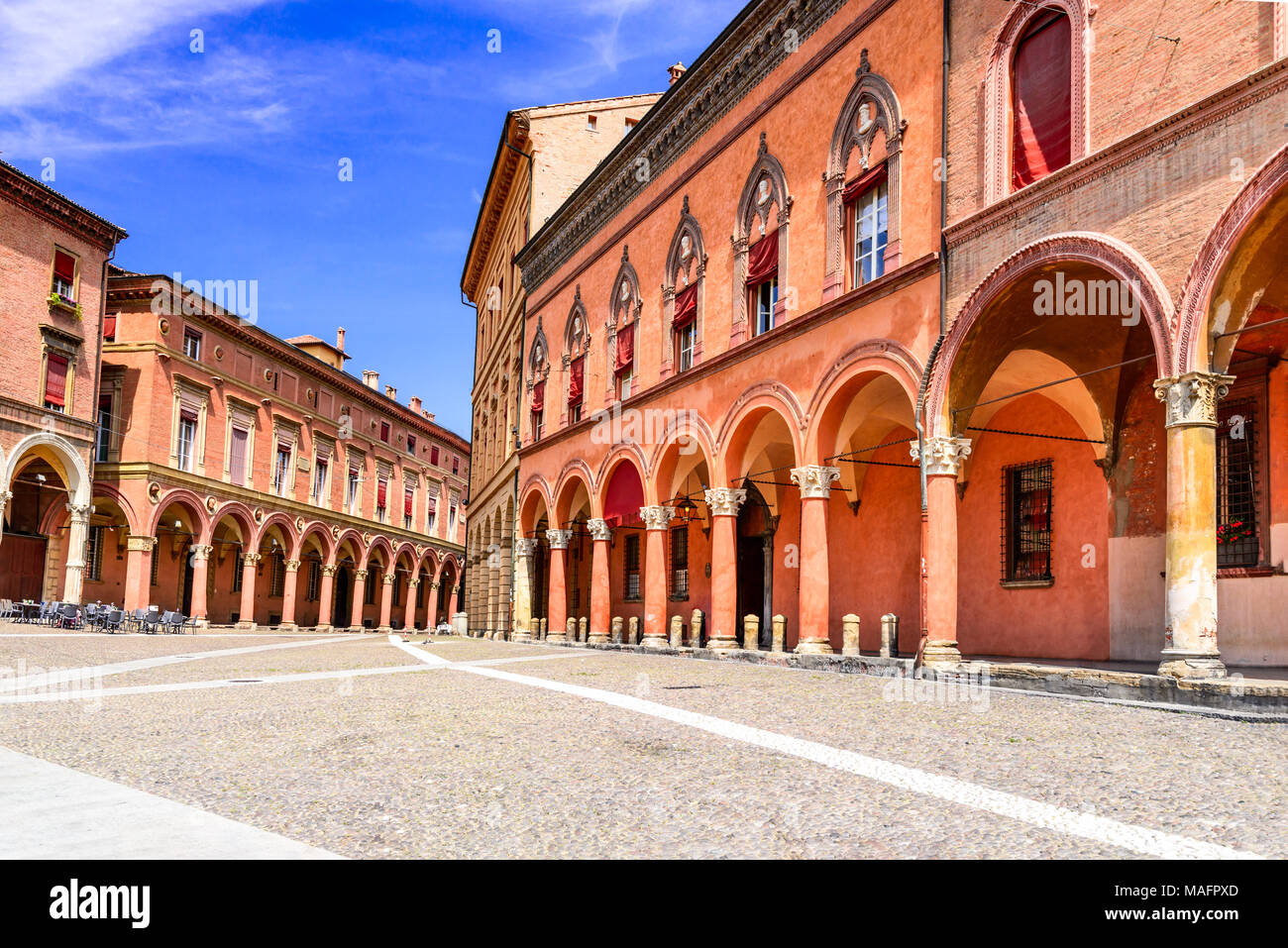 Bologna, Italy San Stefano square in red Bolognese city, Emilia Romagna italian region Stock