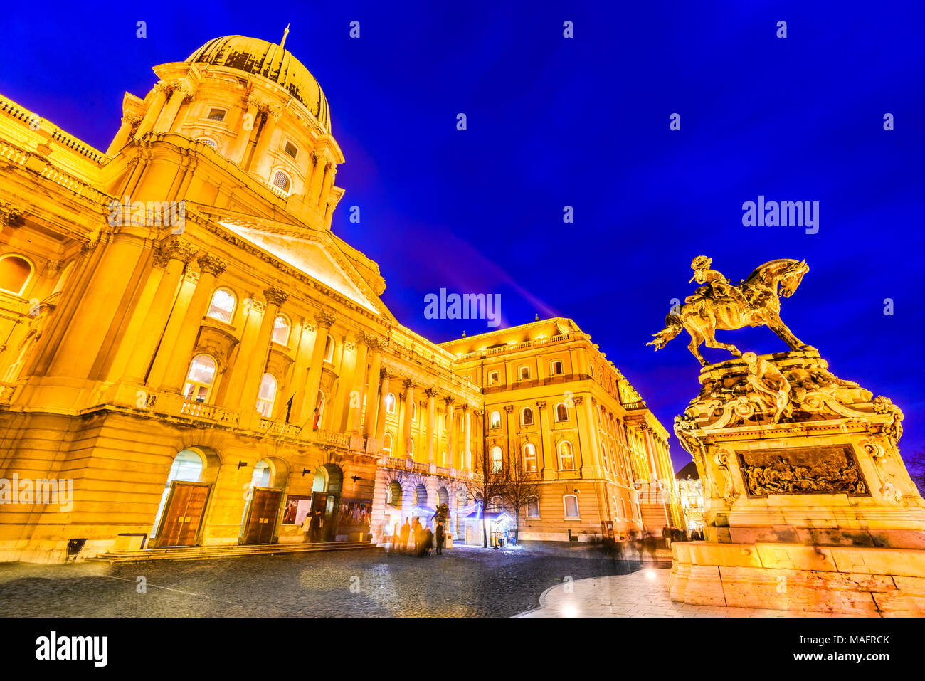 Budapest, Hungary. Buda Castle, built on the southern tip of Castle Hill, baroque architecture. Stock Photo