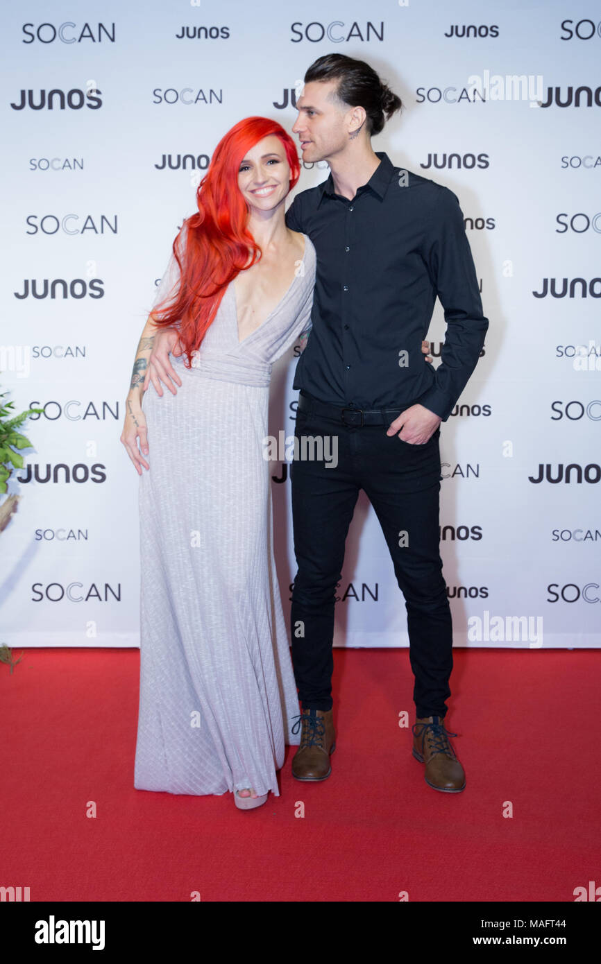 Vancouver, CANADA. 24th March, 2018. Lights and husband Beau Bokan on