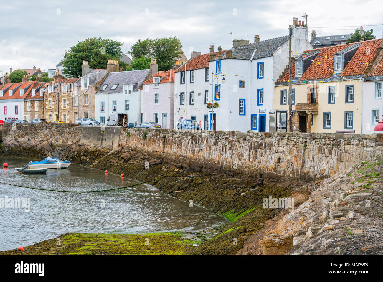 Saint Monans harbour in a summer afternoon, Fife, Scotland Stock Photo