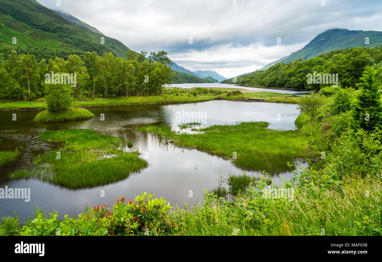 Loch Leven as seen from Kinlochleven, in Perth and Kinross council area, central Scotland. Stock Photo