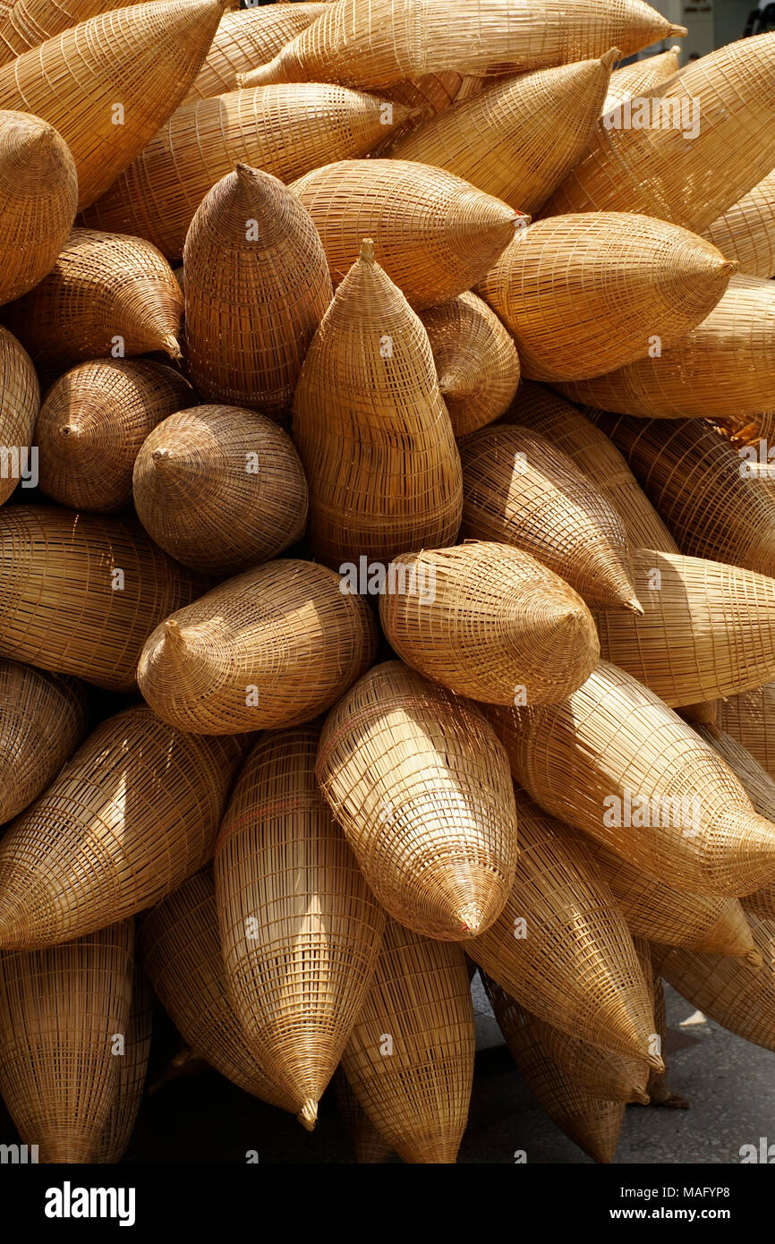 Bamboo fishing traps hi-res stock photography and images - Alamy