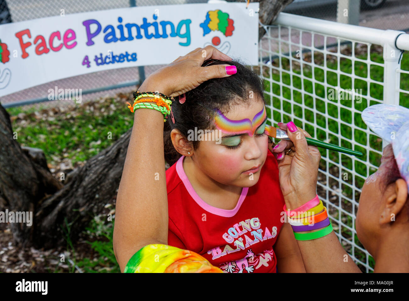 Miami Beach Florida,Flamingo Park,School's Out Fiesta community face