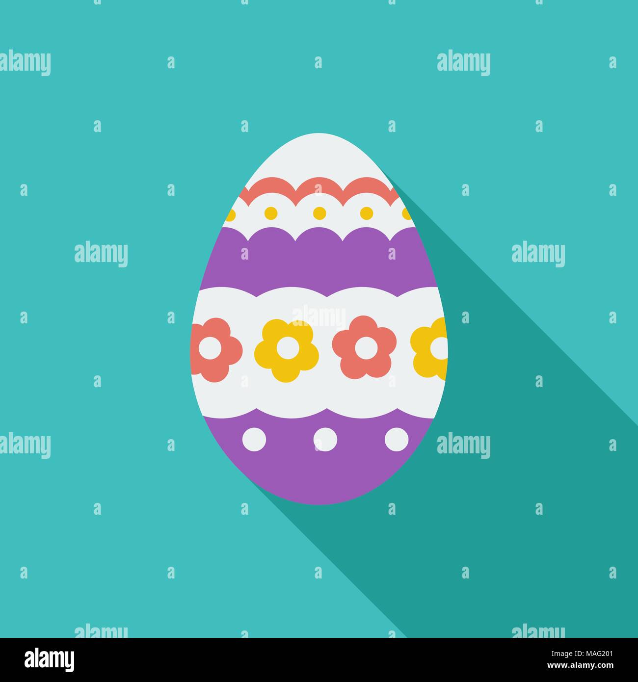 Easter Egg Icon Vector. Flat icon isolated on the white background. Editable EPS file. Vector illustration. Stock Vector
