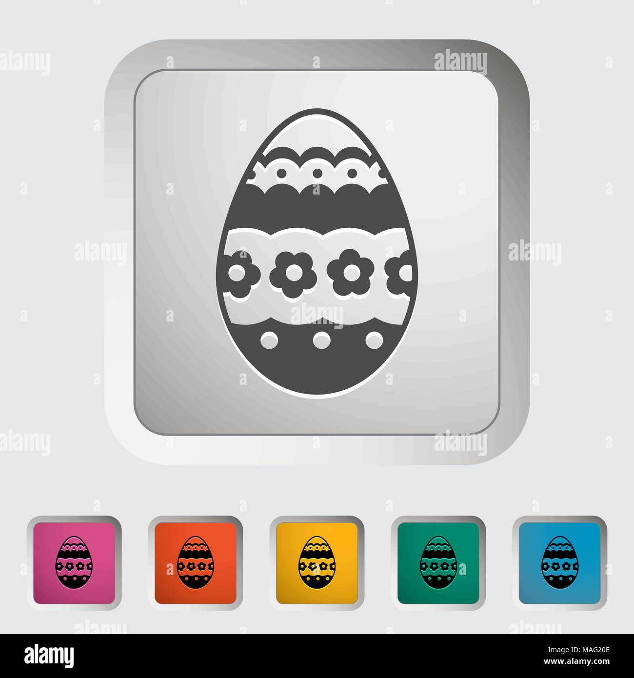 Easter Egg single icon. Vector illustration. Stock Vector