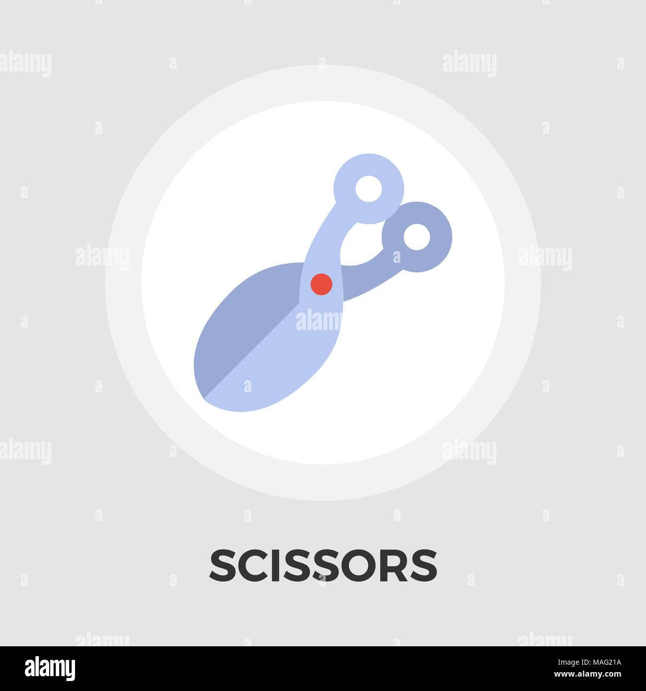 Scissors Icon Vector. Flat icon isolated on the white background. Editable EPS file. Vector illustration. Stock Vector