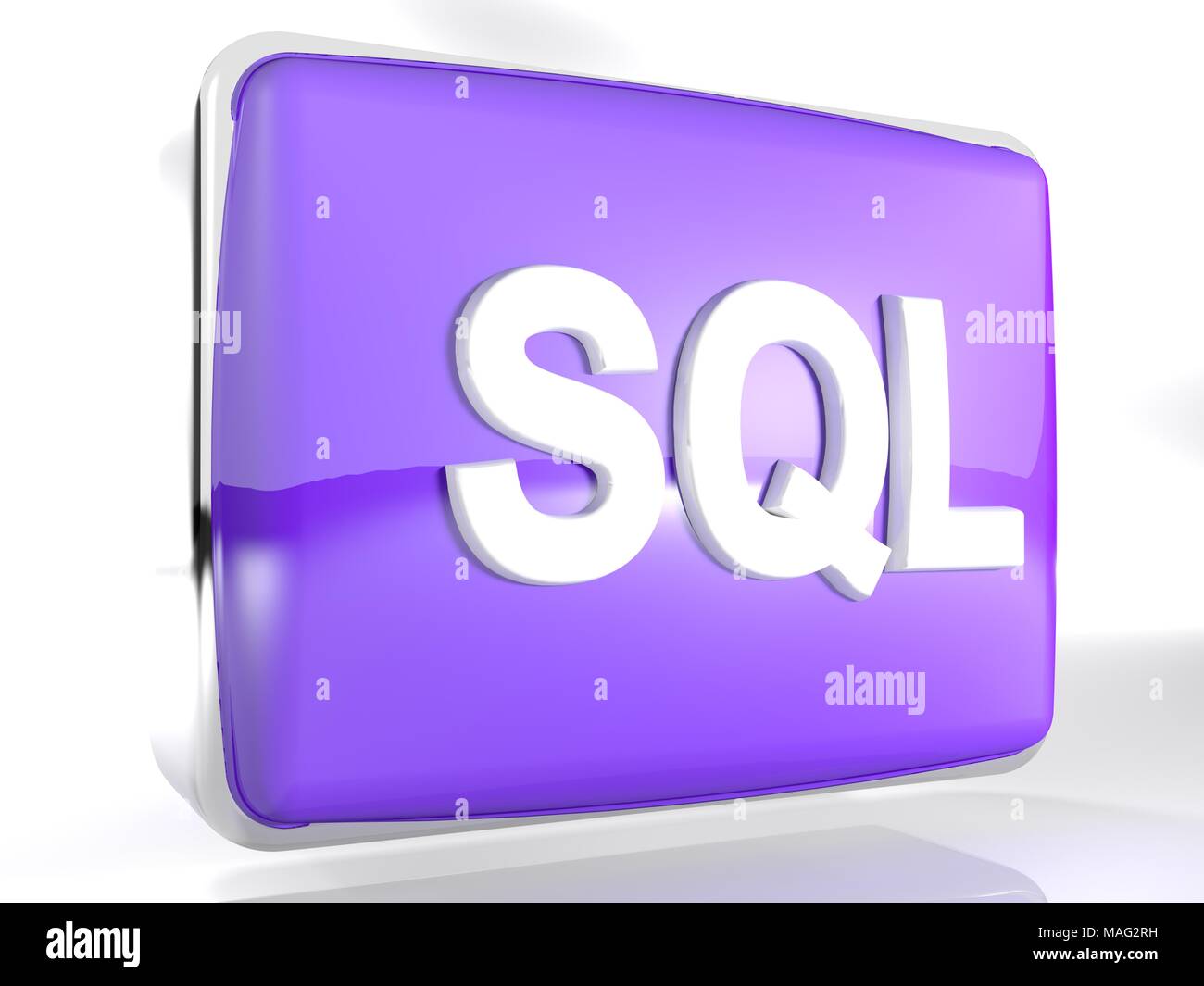 Box icon purple SQL - 3D rendering Stock Photo - Alamy