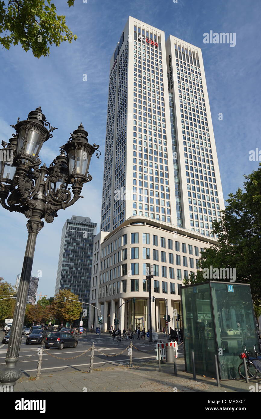 OpernTurm (Opera Tower),  Westend-Süd district, Frankfurt, Germany, Stock Photo