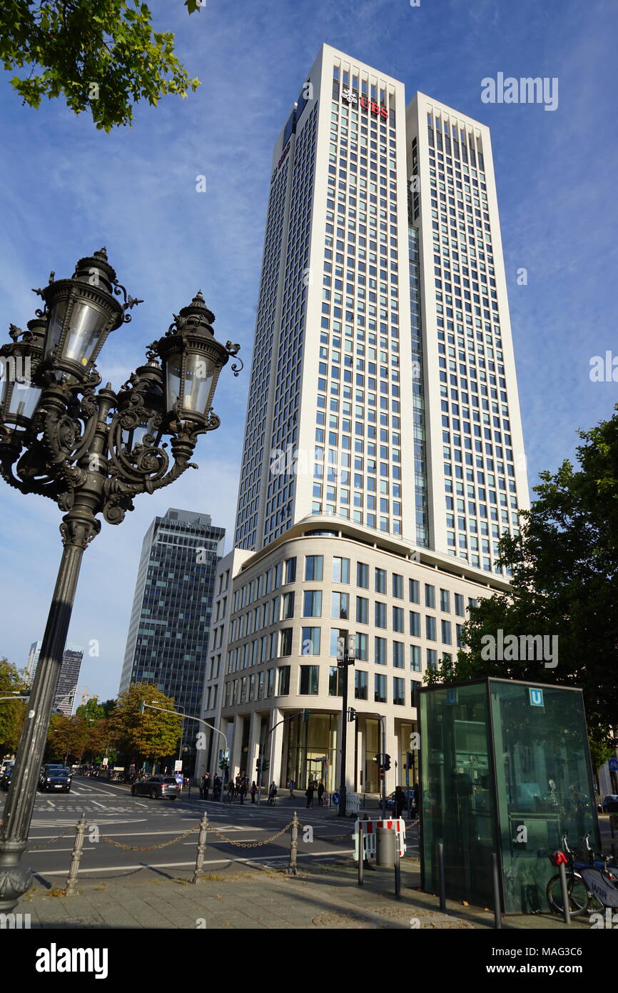 OpernTurm (Opera Tower),  opposite Alte Oper, Westend-Süd district, Frankfurt, Germany, Stock Photo