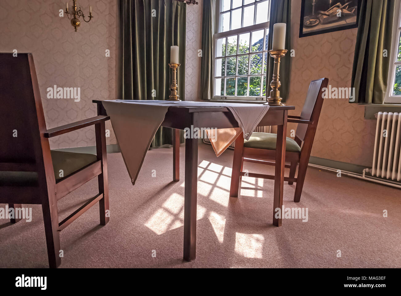 old Dutch living room from the fifties Stock Photo Alamy