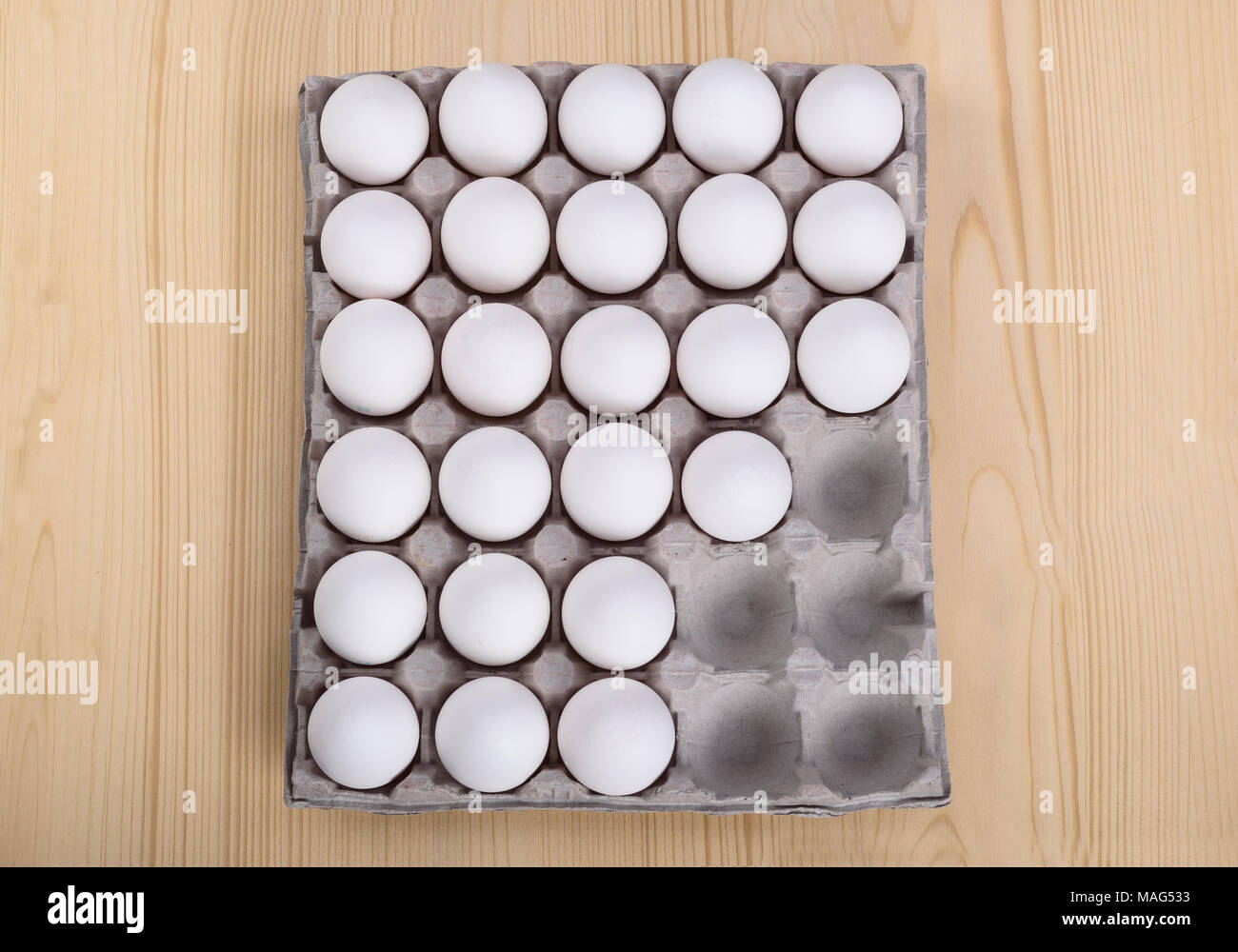 White chicken eggs in a cardboard package with empty space Stock Photo ...