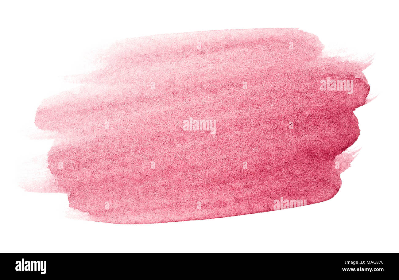 Abstract red watercolor splash isolated on white background Stock Photo ...