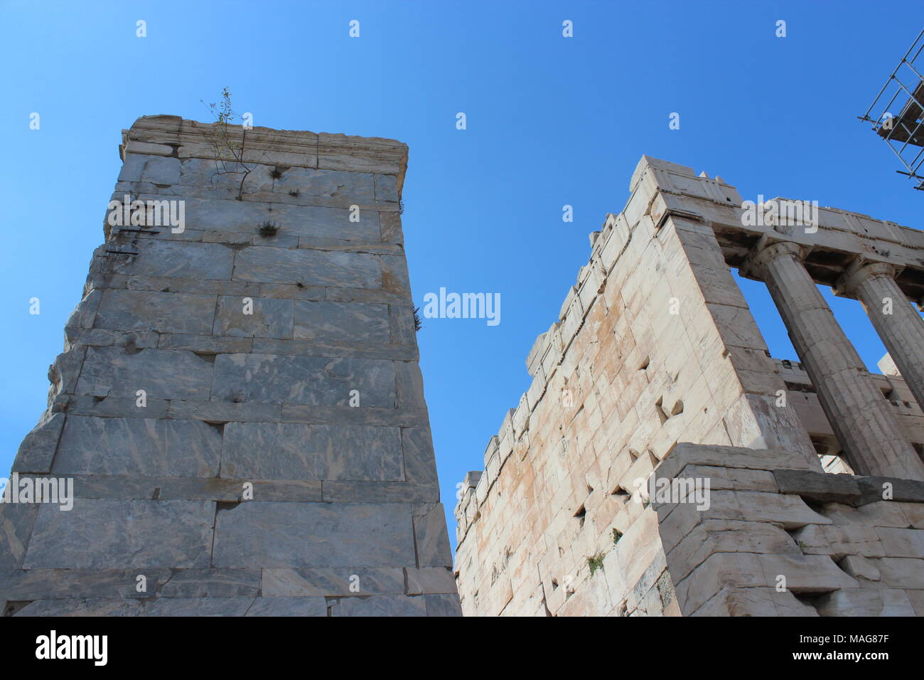 Ancient ruins in Acropolis, Athens Stock Photo - Alamy