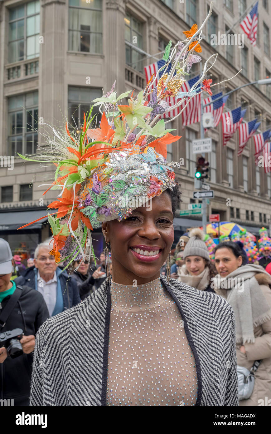 Reportage Easter parade New York City portrait Easter costume man wearing  Yakees baseball outfit and hat Stock Photo - Alamy