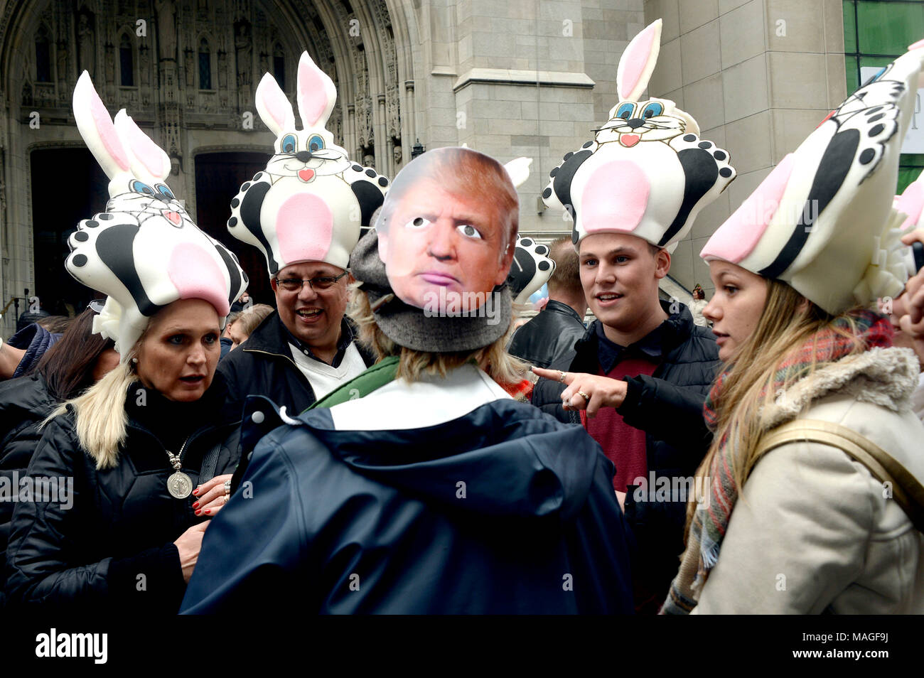 Easter Parade along 5th Avenue on April 1, 2018 in New York City Stock