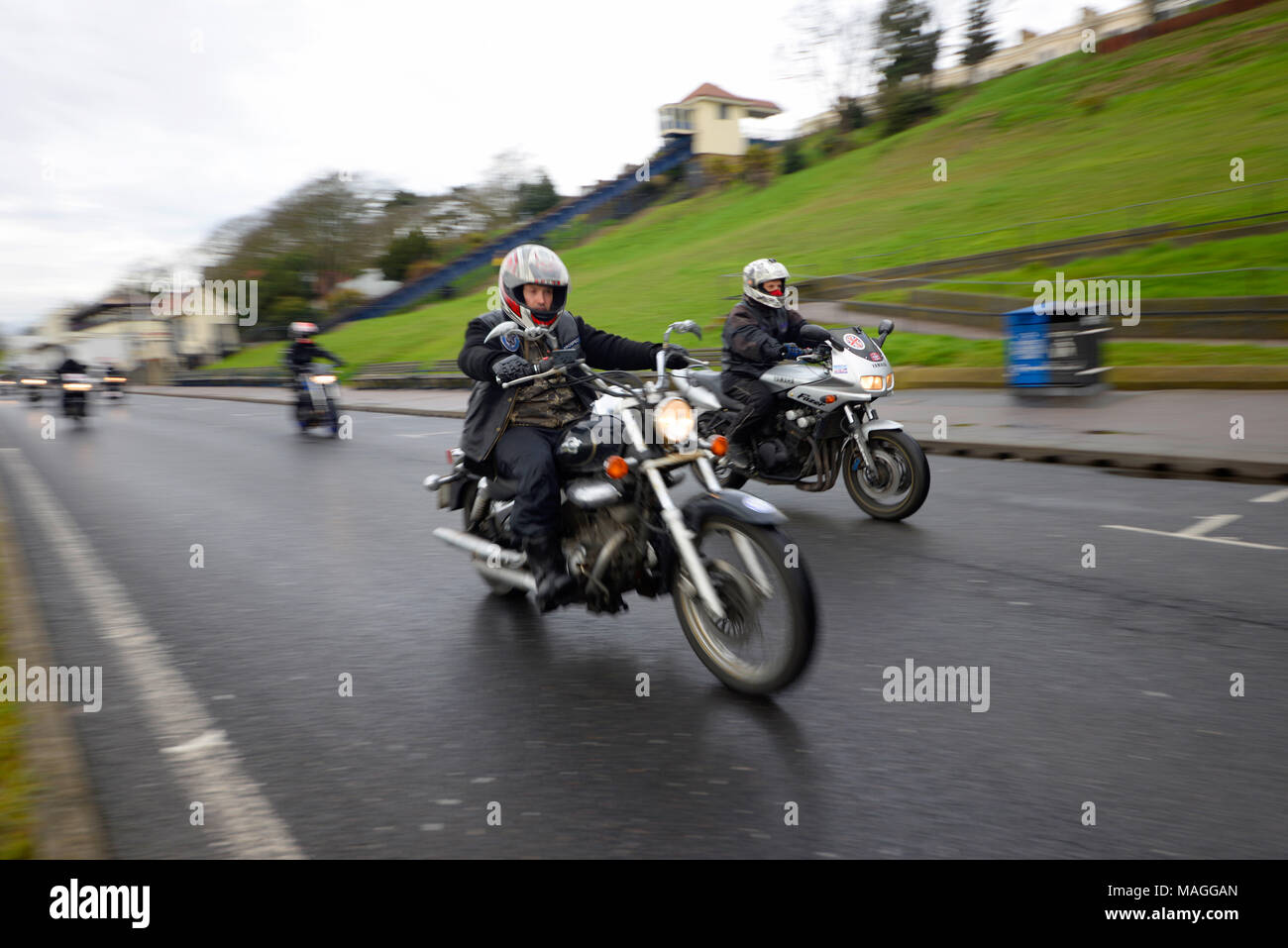 Bikers and motorbikes hi-res stock photography and images - Alamy