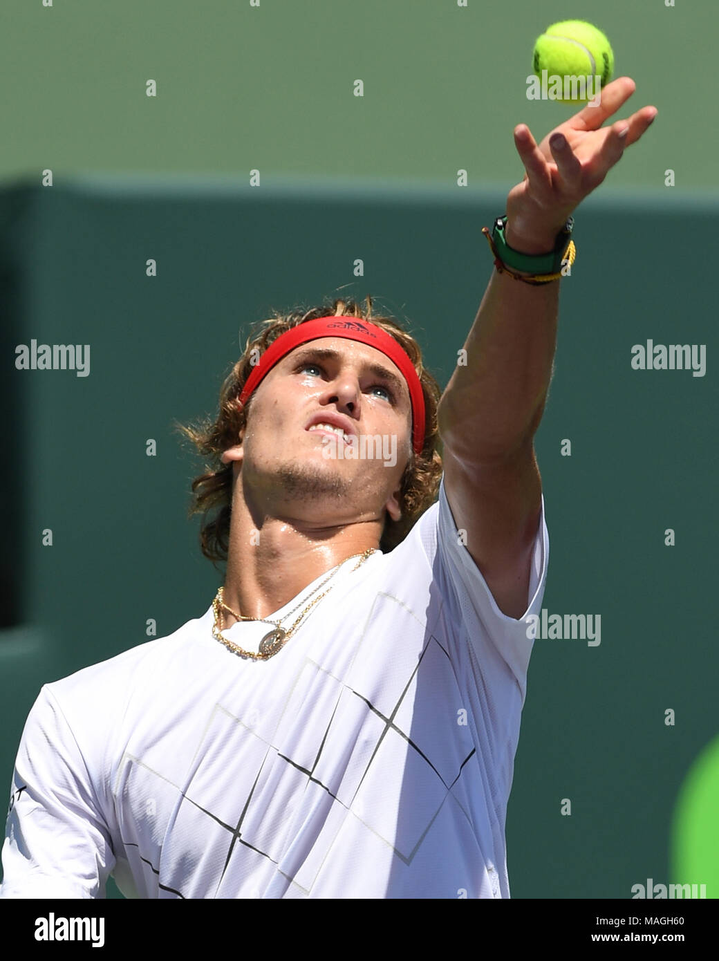 2018 miami open mens final alexander zverev hires stock photography