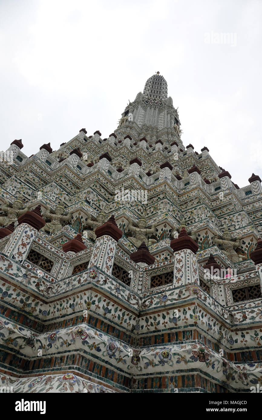 27 February 2018, Thailand, Bangkok The central prang (temple tower