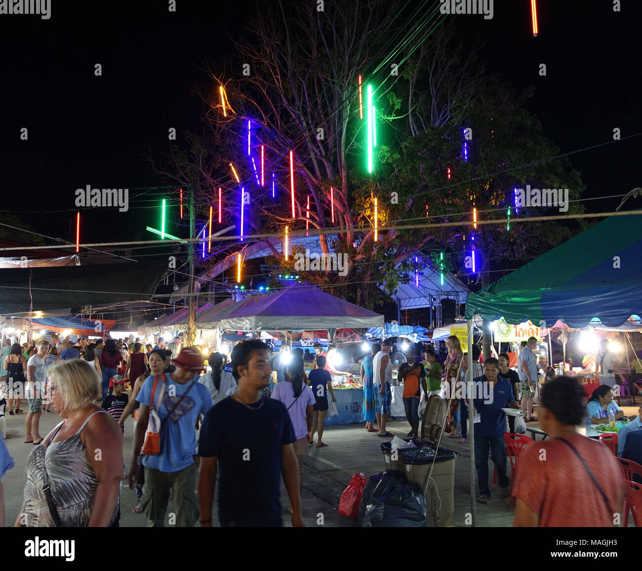 Karon Market The same spot day night hi-res stock photography and images - Alamy