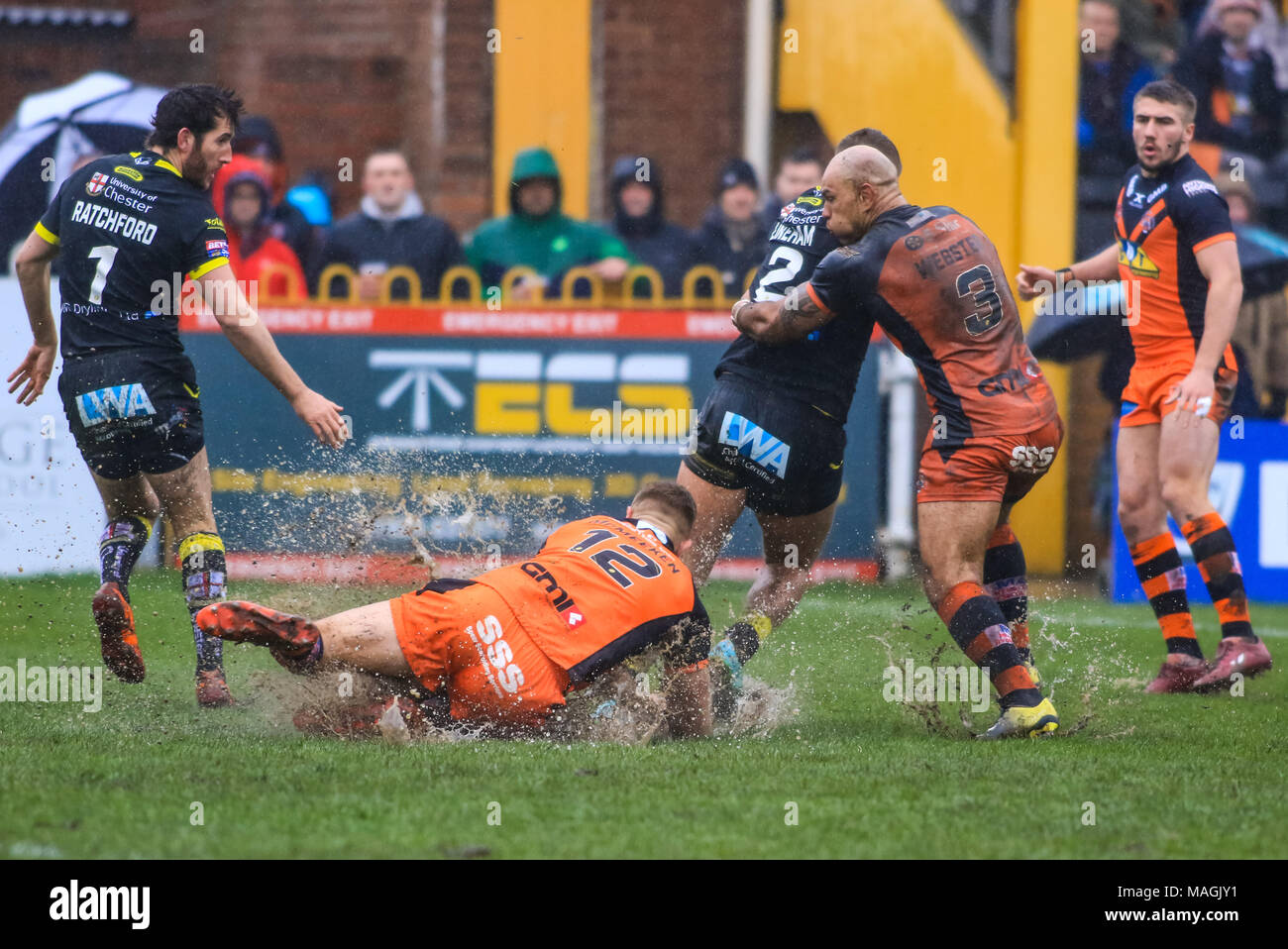 Castleford, UK. 2nd Apr, 2018. 2nd April 2018 Betfred Super League