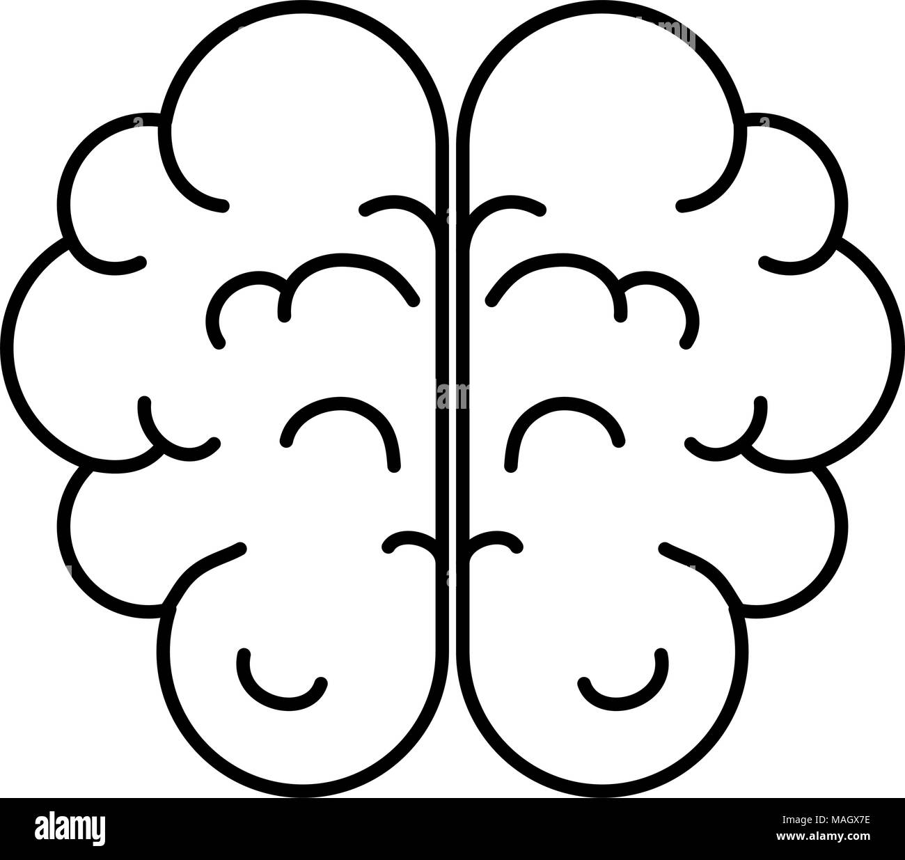 brain human organ icon vector illustration design Stock Vector Image ...