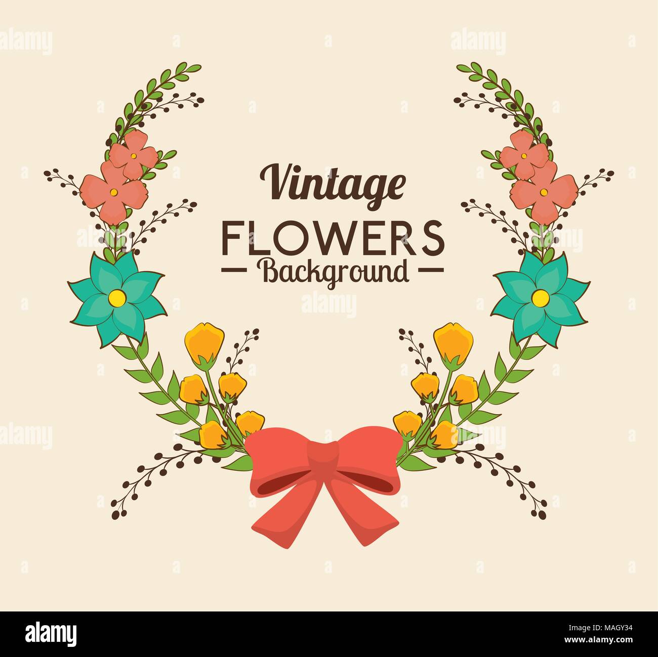 Flowers and floral colorful design, vector illustration Stock Vector ...
