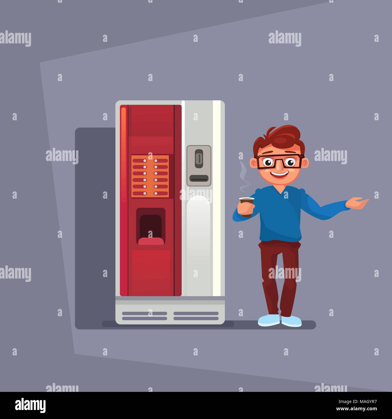 Cartoon beverage vending machine hi-res stock photography and images ...