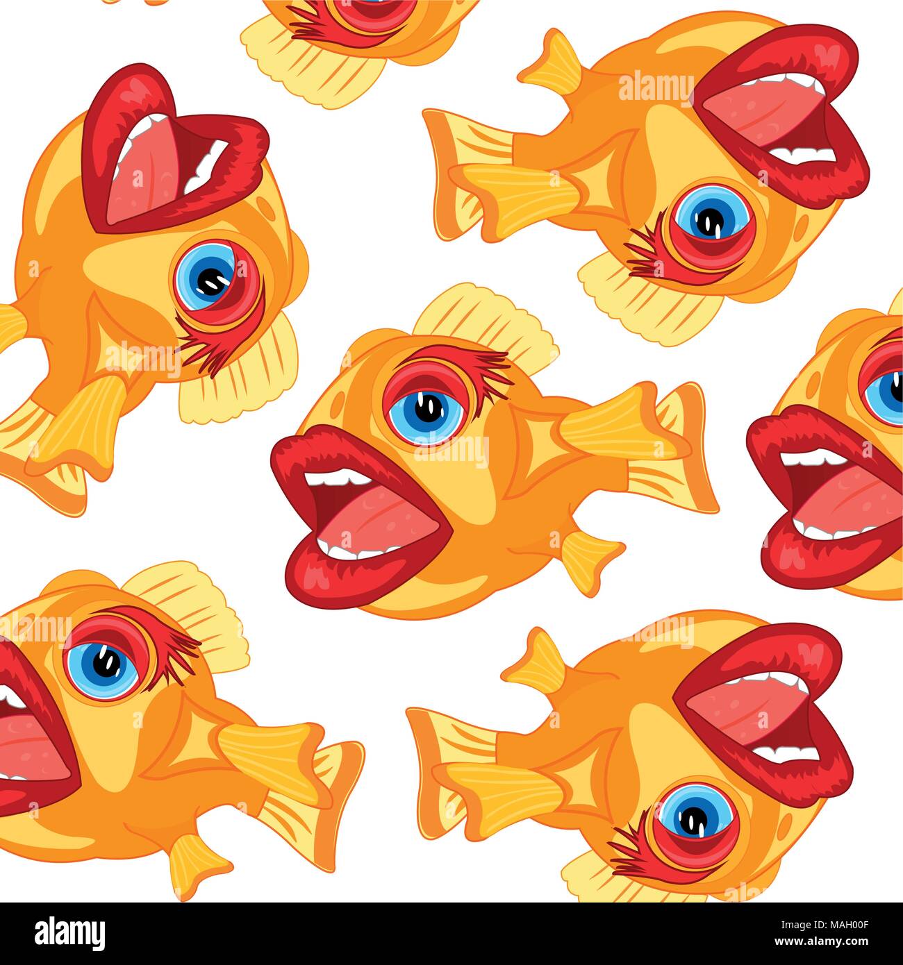 Cartoon Patterned Fish Cartoon of fish pattern Stock Vector Image & Art - Alamy