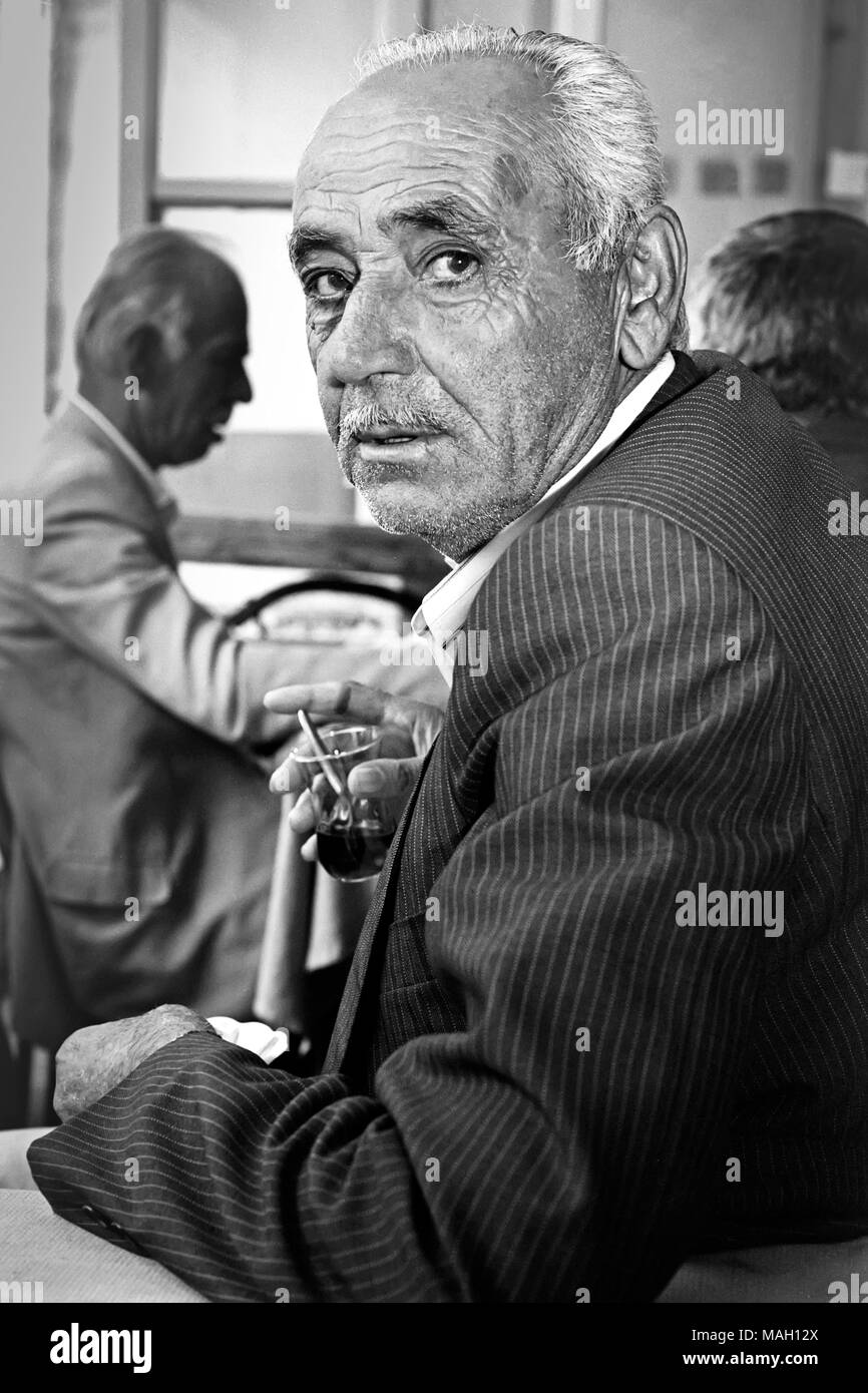 Old Turkish man, Fethiye, rural Turkey Stock Photo
