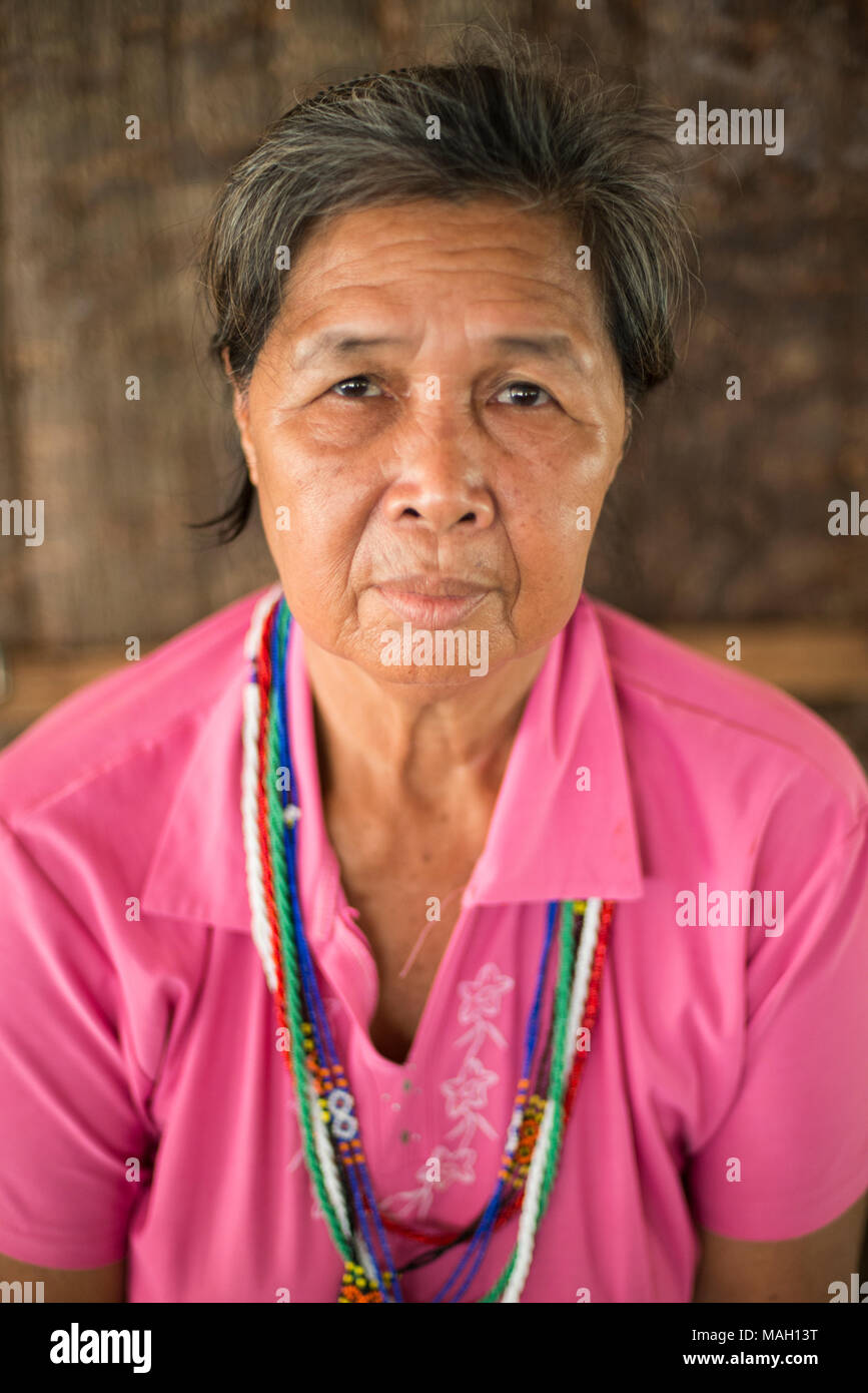 Portrait of a woman, Kudat, Sabah, Malaysia, Borneo, Stock Photo